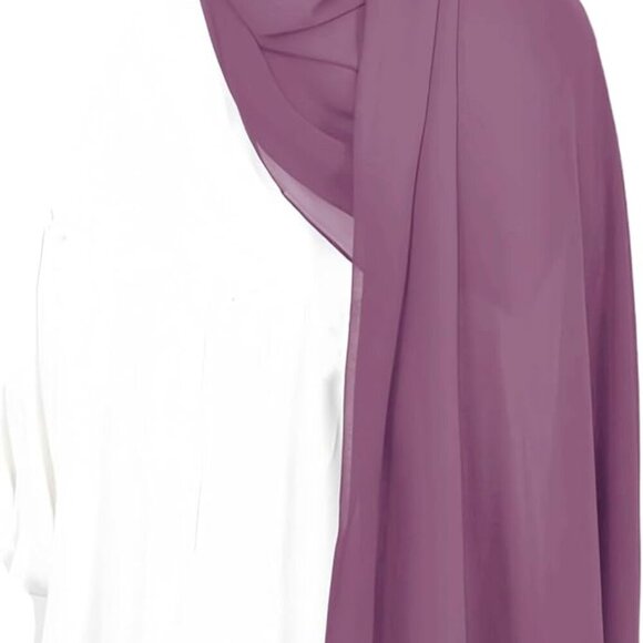 Premium Chiffon Hijab Head Scarf Shawl for Women Light & Elegant 28x72 - Picture 4 of 4